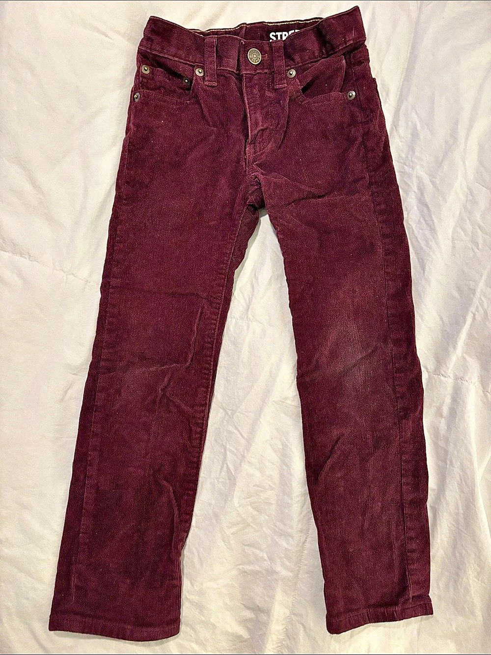 Crewcuts Stretch corduroy pants Corduroy Pants in Maroon Boys 5